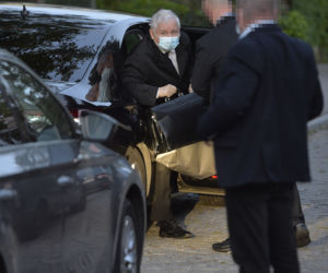 Kaczyński zwiózł zapasy dla kotów