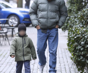 Jan Błachowicz z partnerką i synem