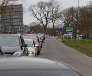 Kolejki na przejściu granicznym Świnoujście-Garz