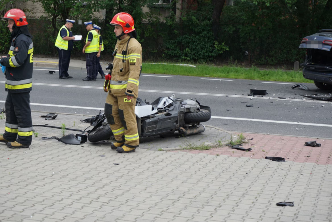 Śmiertelny wypadek z udziałem motocyklisty w Radości