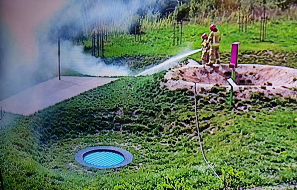 Dwie nieletnie dziewczyny spaliły trampolinę w parku w Lesznie