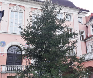 Ozdoby świąteczne miejskiej architektury w Iławie 2020 - zdjęcia dzienne