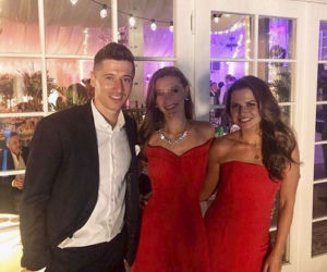 Anna i Robert Lewandowscy na ślubie golfistki Martyny Mierzwy