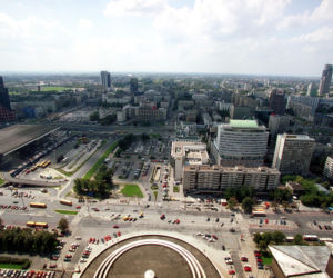 Widok na Warszawę z PKiN w 2001 r.