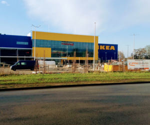 Budowa sklepu IKEA w Szczecinie - grudzień 2020