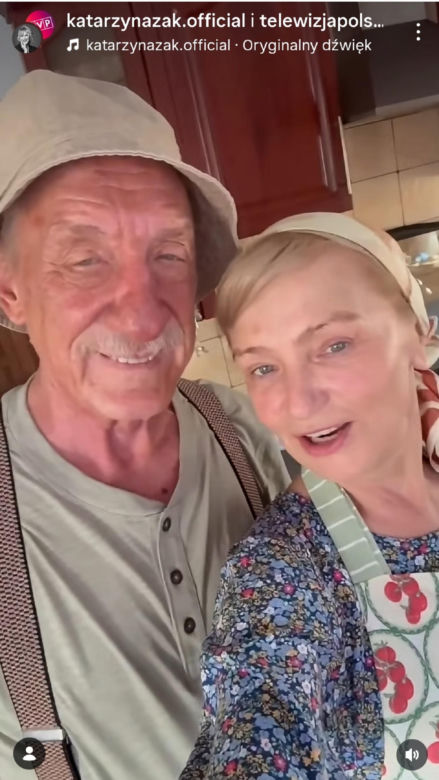 Ranczo 11 sezon. Solejukowa (Katarzyna Żak), Solejuk (Sylwester Maciejewski) na planie