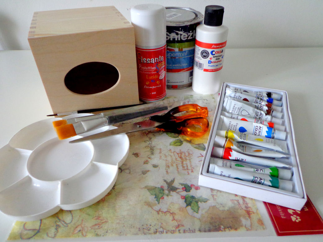 Chustecznik decoupage