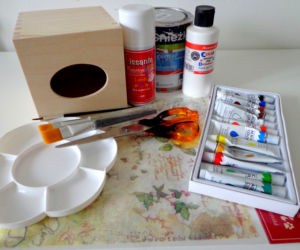 Chustecznik decoupage