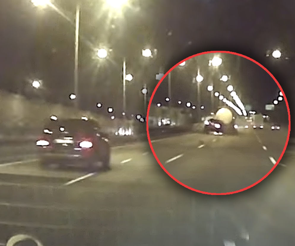Mercedes wbił się w cysternę na S8