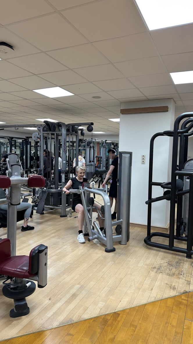 Joanna Scheuring-Wielgus na siłowni