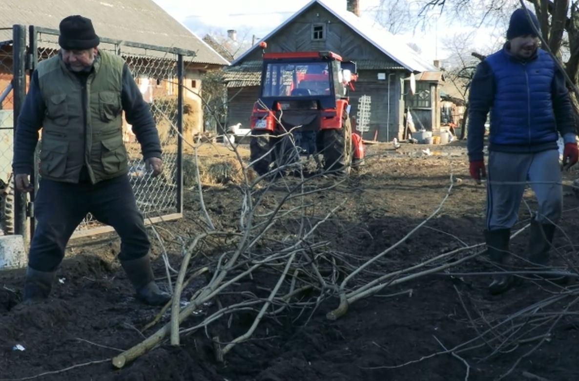 Rolnicy. Podlasie. Andrzej: "To wszystko poobcinaj! Na łyso zrób!". Porządkowanie podwórka w Plutyczach