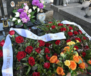 Grób pani Basi w pierwszą rocznicę śmierci