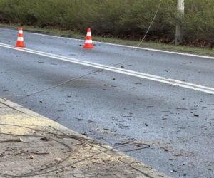 Powalone drzewa i awarie prądu w części województwa
