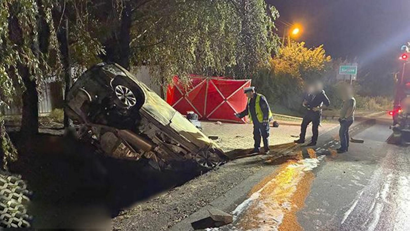 Wypadek w Sierczy pod Wieliczką