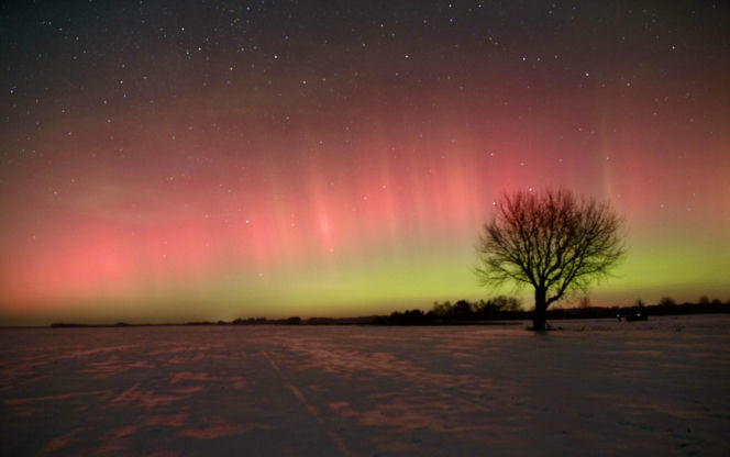 Niesamowite zjawisko nad Świętokrzyskim. Zorza polarna rozświetliła niebo!