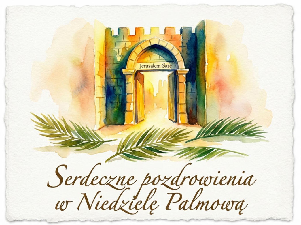 Kartka na Niedzielę Palmową