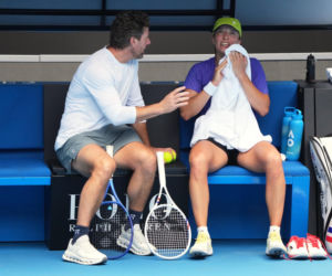 Iga Świątek i Wim Fissette. Nerwy na treningu
