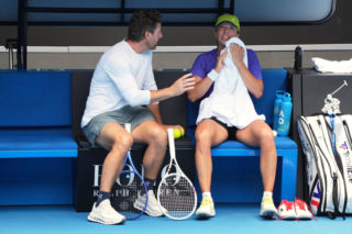 Iga Świątek i Wim Fissette. Nerwy na treningu