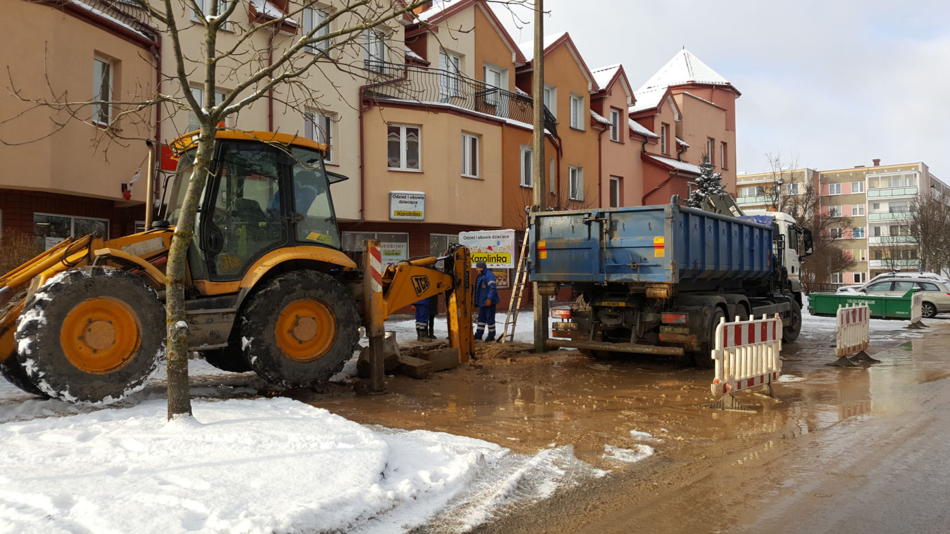 Dwie awarie wodociągowe w Łomży