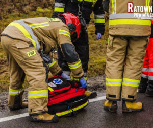 Wypadek na DK 16. W miejscowości Buniaki zderzyły się dwa samochody osobowe