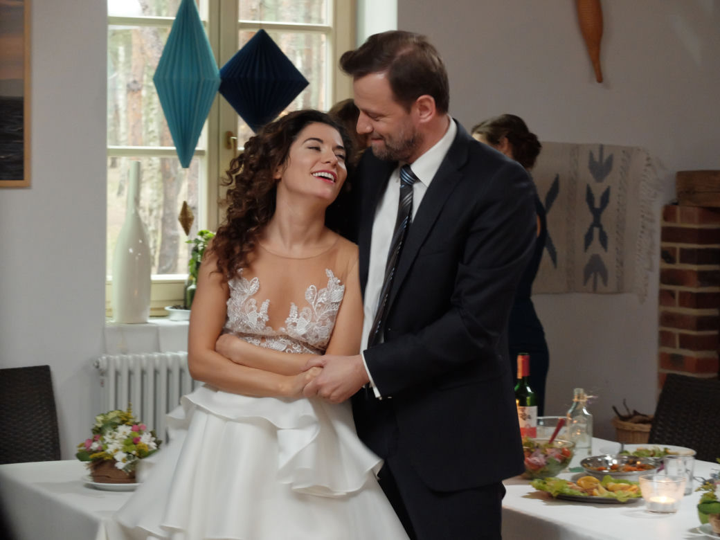 Pierwsza miłość. Norbert (Łukasz Konopka), Paulina (Julia Pogrebińska)