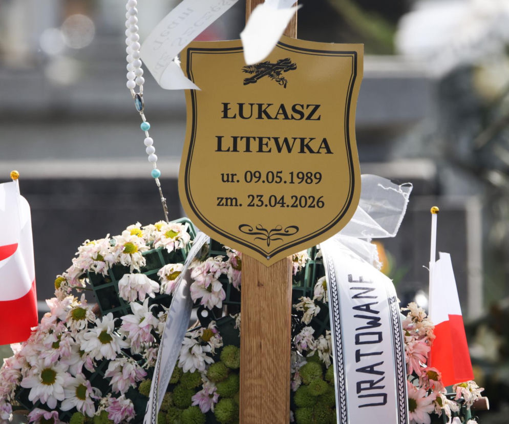 Pożar na grobie Łukasza Litewki