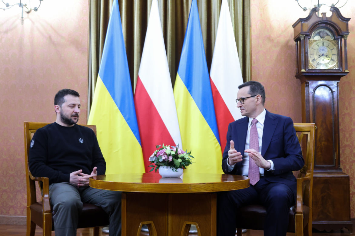 Spotkanie Wołodymyra Zełenskiego z Mateuszem Morawieckim