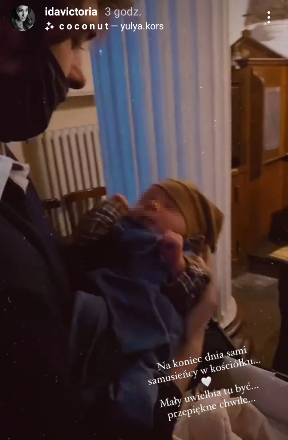 Ida Nowakowska zabrała dziecko do kościoła
