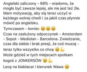 Jonkisz zdał maturę z angielskiego