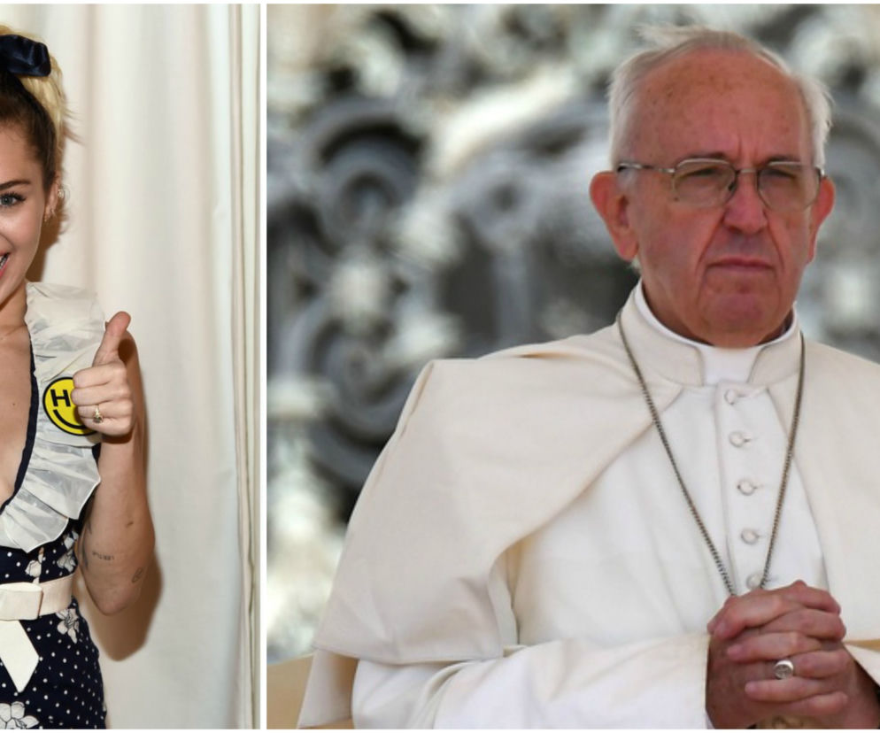 Miley Cyrus i papież Franciszek apelują o pokój na świecie