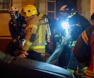 Nocny atak na Kijów! Wielkie eksplozje, płoną bloki