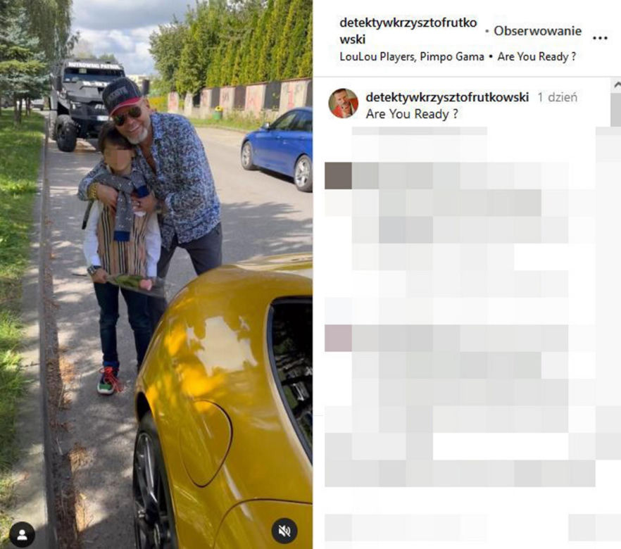 Pancerny gigant odstawił syna Rutkowskiego do szkoły!