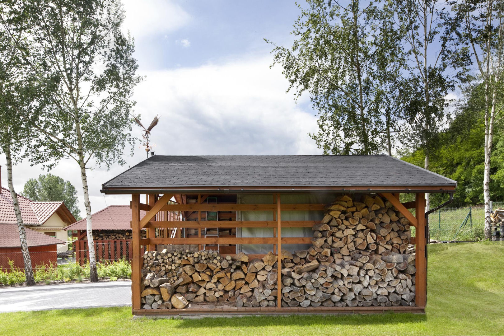 Wiata na drewno, drewno opałowe