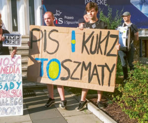 Protest w Szczecinie po przegłosowaniu ustawy Lex TVN