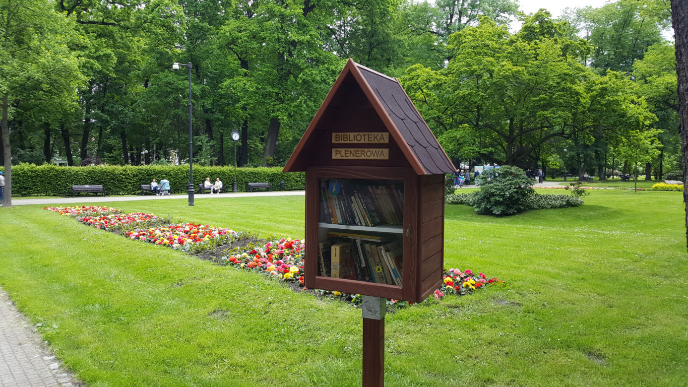 Plenerowa biblioteka w centrum Nowego Sącza