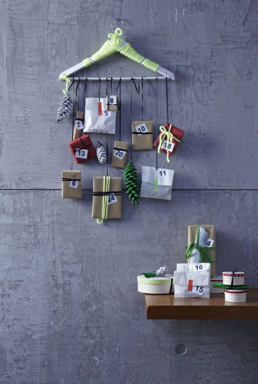 DIY Kalendarz adwentowy  z wieszaka