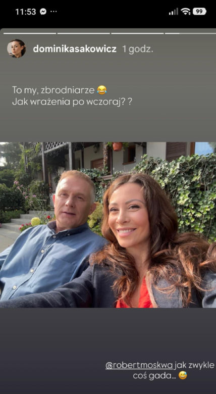 M jak miłość na planie. Artur Rogowski (Robert Moskwa), Joanna (Dominika Sakowicz)
