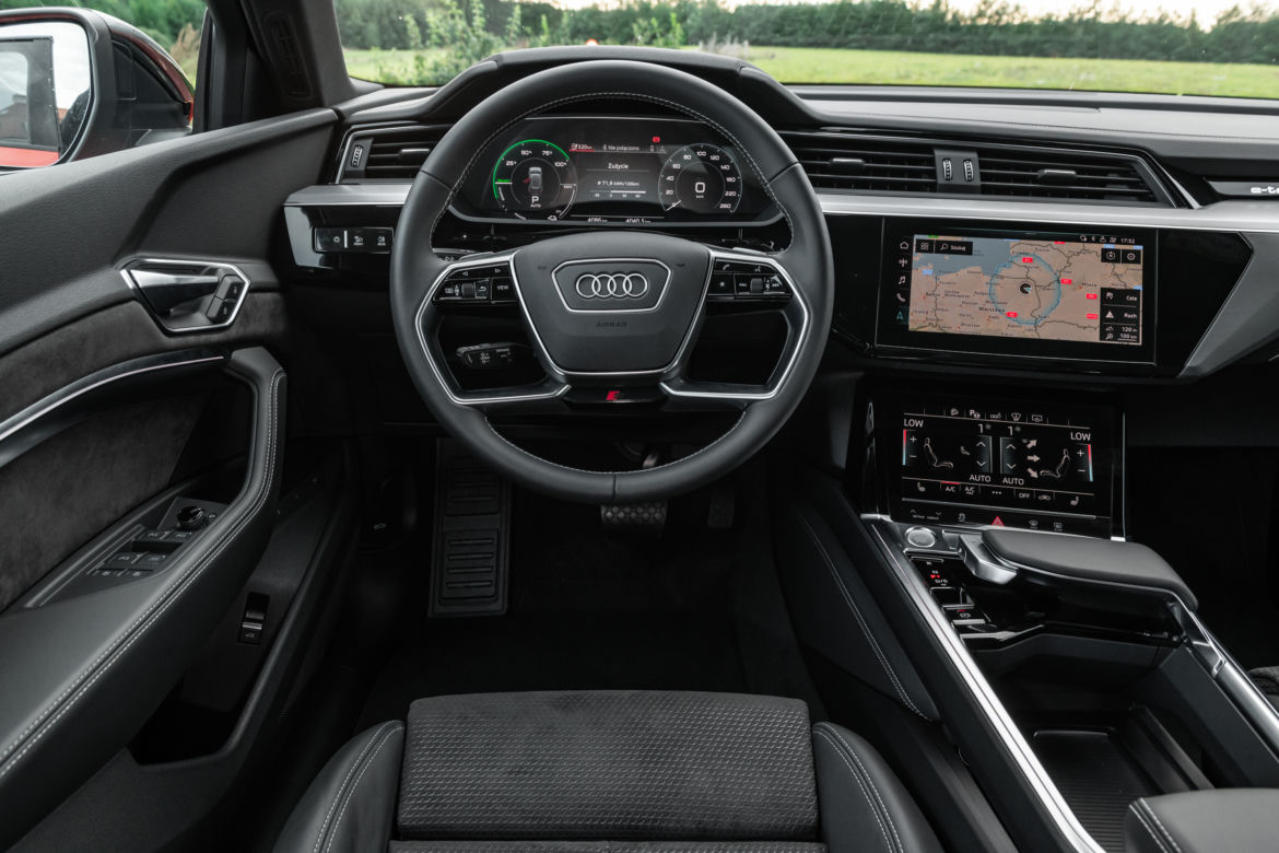 Wnętrze Audi e-tron Sportback 55 quattro S line
