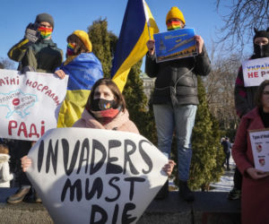 Demonstracje w Kijowie przeciw wojnie 