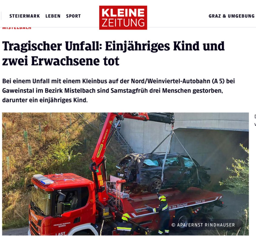 Austria. Wypadek polskiego minibusa