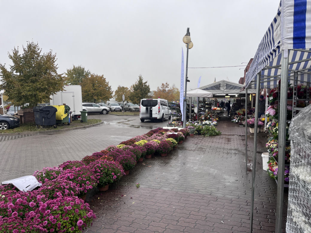 Ceny zniczy i kwiatów pod cmentarzem w Gorzowie