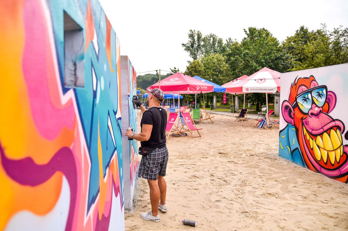 Tak wygląda sztuczna plaża przy Stadionie Śląskim. Rozkręcaliśmy tam imprezę w ramach Eska Summer City