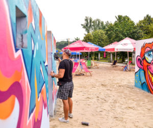 Tak wygląda sztuczna plaża przy Stadionie Śląskim. Rozkręcaliśmy tam imprezę w ramach Eska Summer City