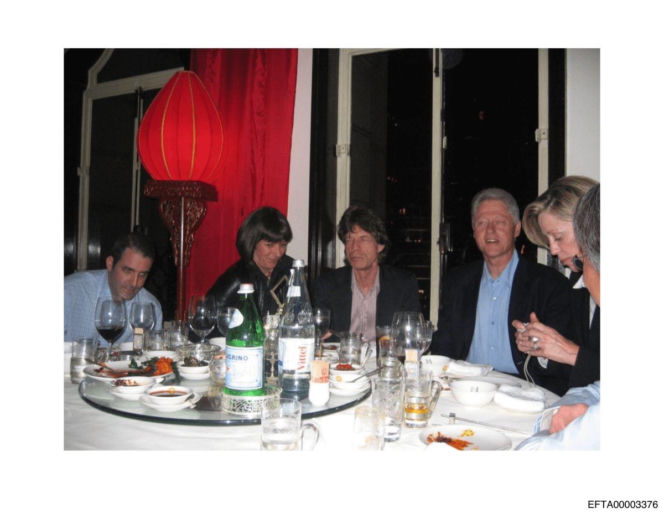 Ghislaine Maxwell, Mick Jagger, Bill Clinton