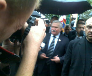Pogrzeb Andrzeja Leppera - Lech Wałęsa na pogrzebie Leppera