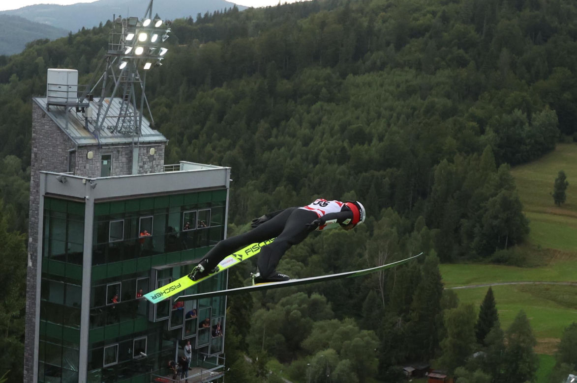 Kamil Stoch podczas konkursu indywidualnego mistrzostw Polski w skokach narciarskich