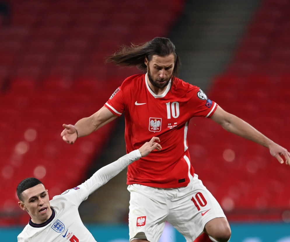 Grzegorz Krychowiak podczas meczu Anglia - Polska