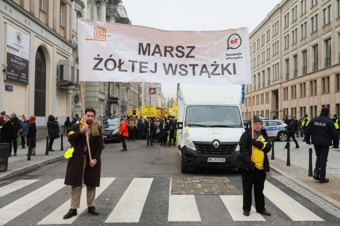 Żółty Marsz w obronie Centrów Zdrowia Psychicznego