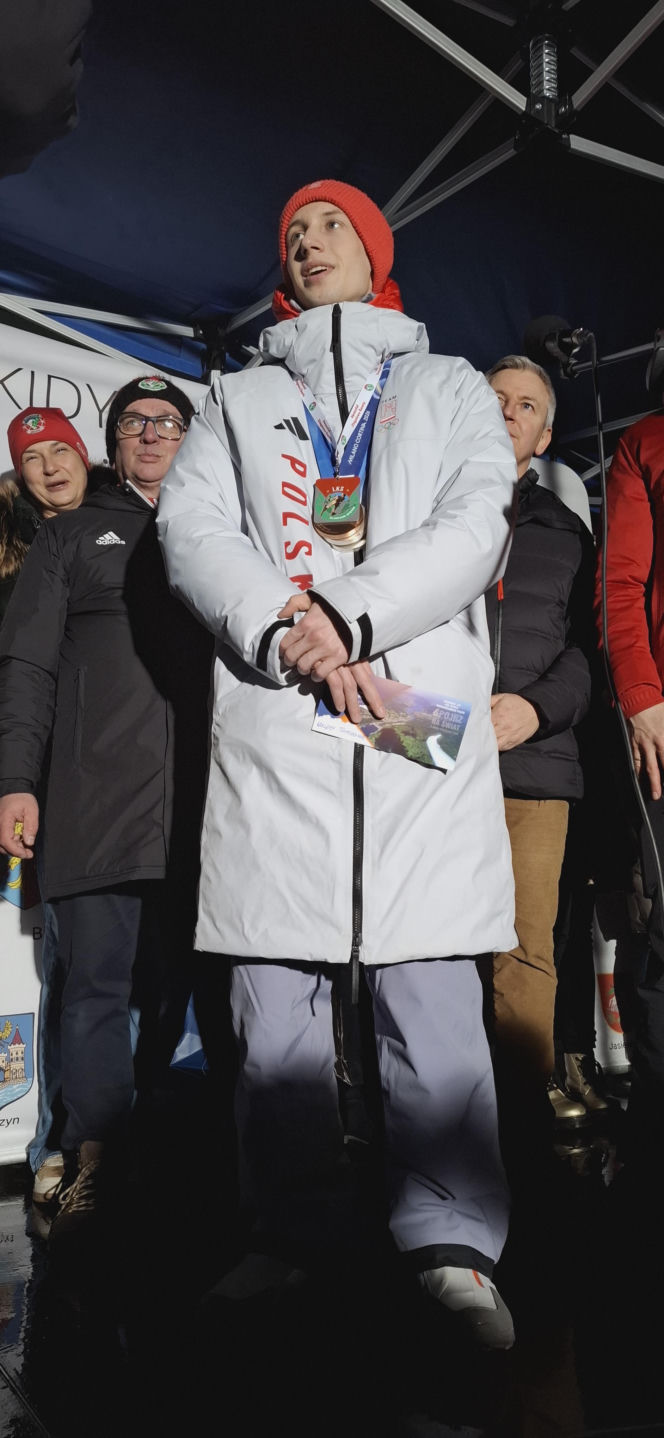 Powitanie Kacpra Tomasiaka w Bystrej 18.02.2026