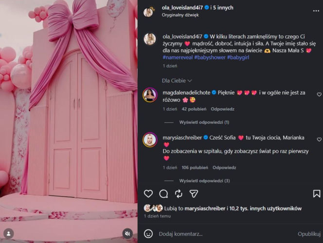 Wielkie baby shower Oli Tomali